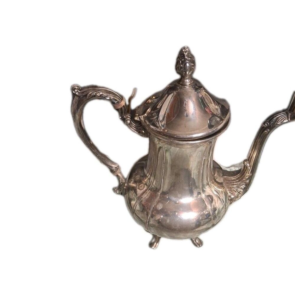 Vintage Sheridan silver platted footed Tea Pot Coffee Pot marked classic GUC